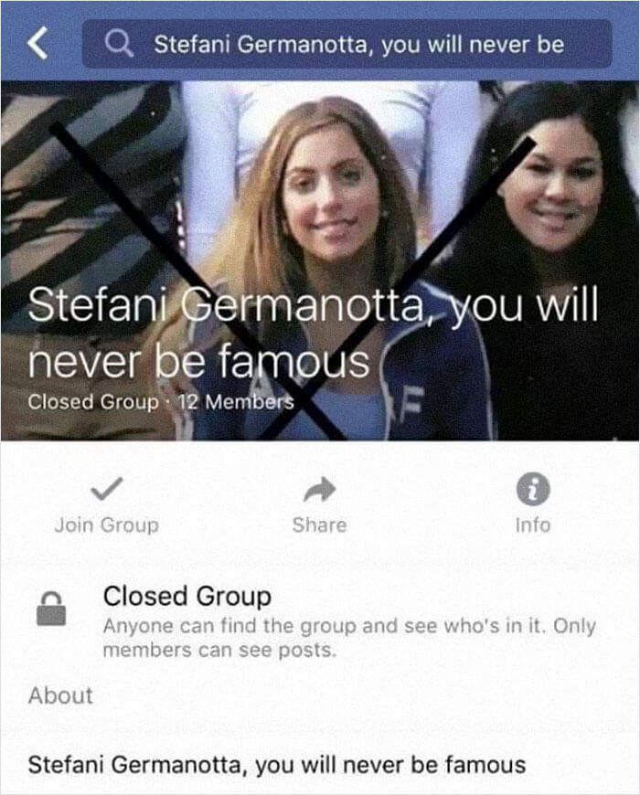 seuamigoguru.com - Lady Gaga sofreu bullying na adolescência, e seu colegas montaram um grupo para envergonha-la publicamente