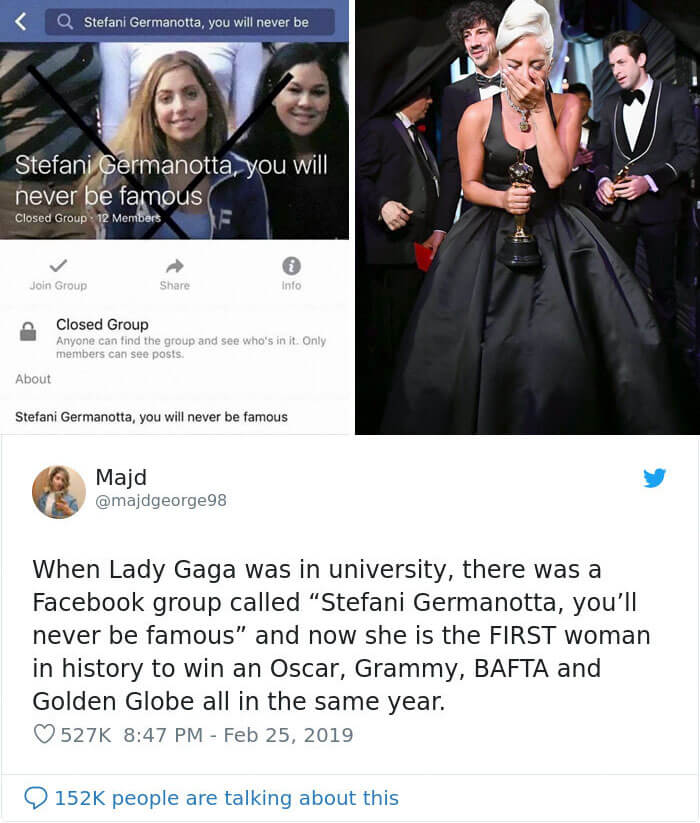 seuamigoguru.com - Lady Gaga sofreu bullying na adolescência, e seu colegas montaram um grupo para envergonha-la publicamente