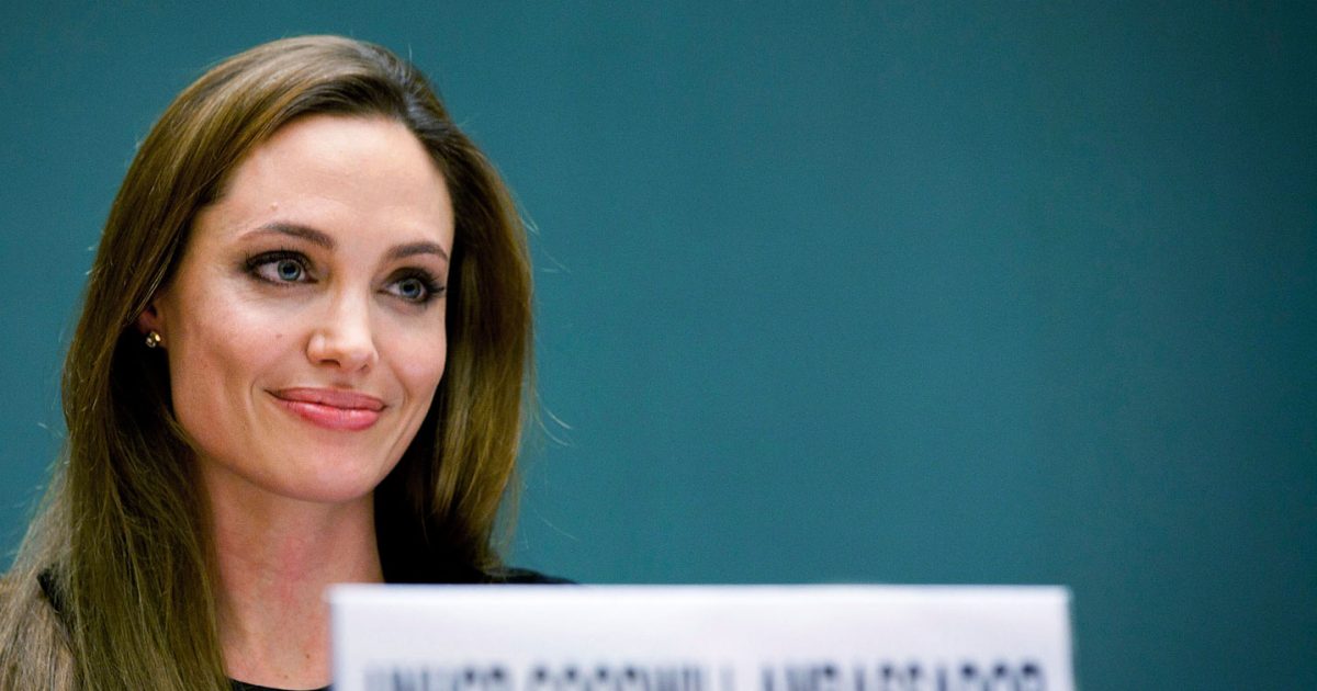 UNHCR Goodwill Ambassador Angelina Jolie speaks during an annual meeting of UNHCR’s governing executive committee in Geneva