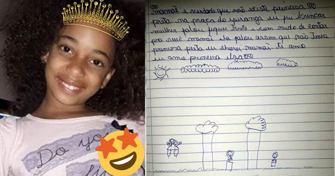 “Não existe princesa preta”, disse a mulher a essa criança enquanto ela brincava.