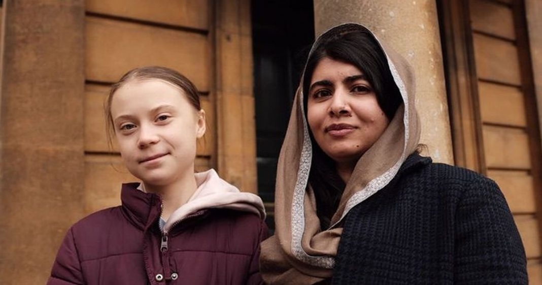 “Conheci o meu modelo”: Greta e Malala se encontram para fortalecer a luta pelo planeta!