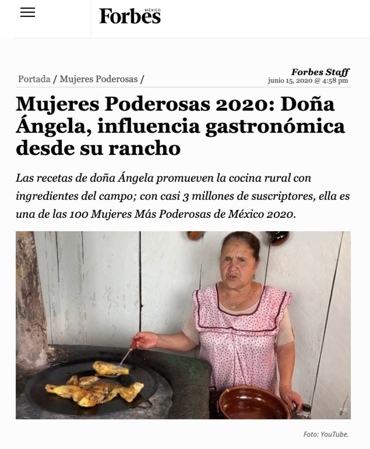 seuamigoguru.com - Dona Ángela foi eleita pela Forbes uma das 100 mulheres mais poderosas do México