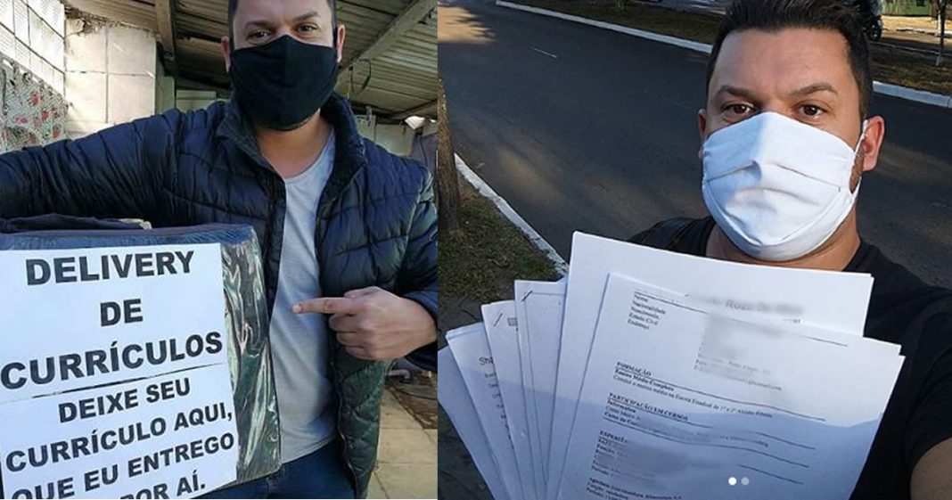 Para ajudar desempregados do Brasil, homem cria “delivery de currículos”