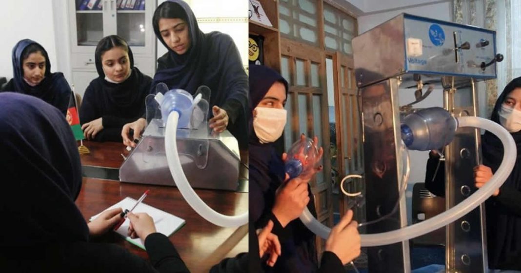 COVID: Equipe de robótica liderada por meninas afegãs cria respirador econômico