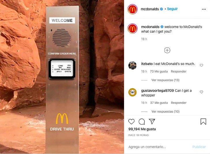 seuamigoguru.com - McDonald's se aproveita do estranho objeto encontrado no deserto para se promover