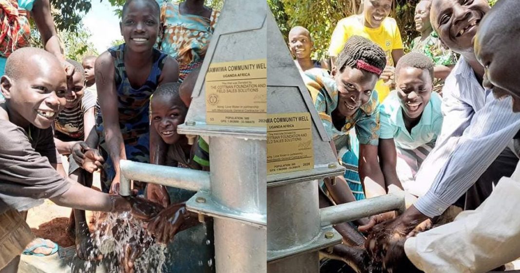 Pela primeira vez, aldeia de Uganda tem água potável