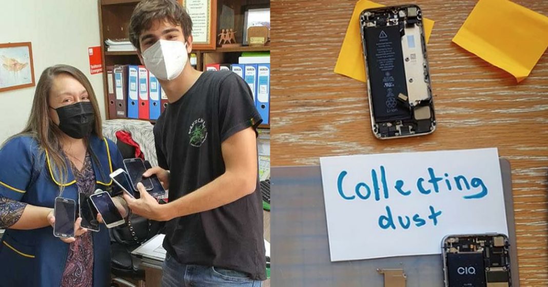 Jovem conserta celulares e doa para que alunos possam estudar