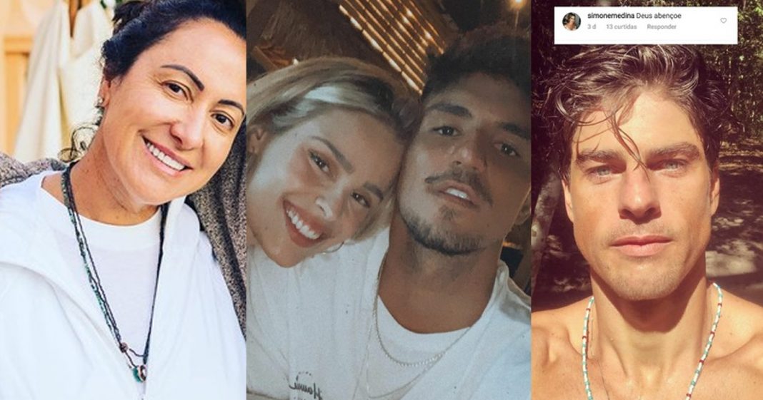 Mãe de Medina comenta post de ex-marido de Yasmin Brunet e seguidores detonam