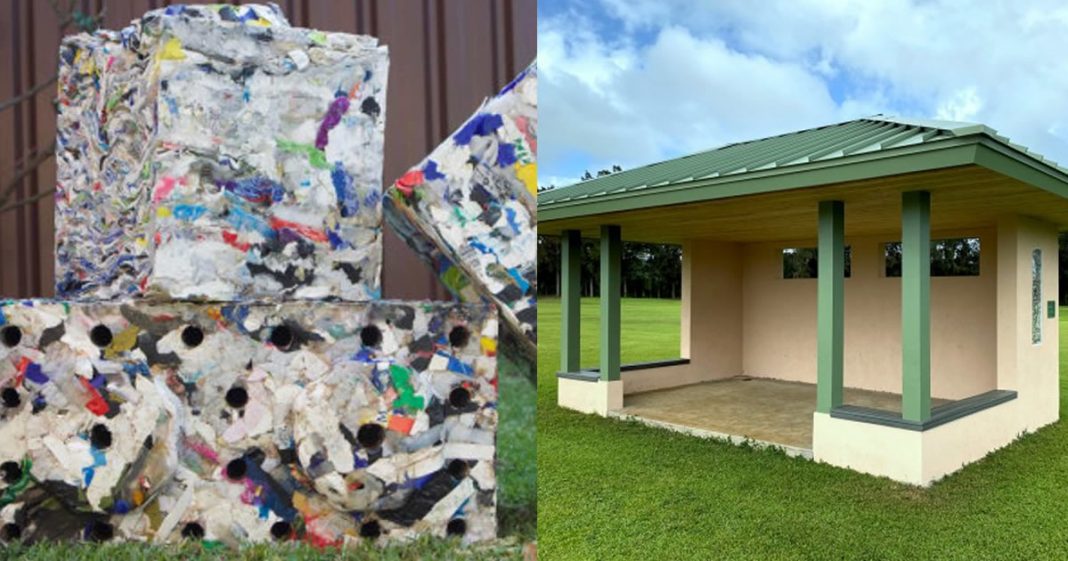 Empresa transforma 100 toneladas de plástico não reciclável em blocos para construção