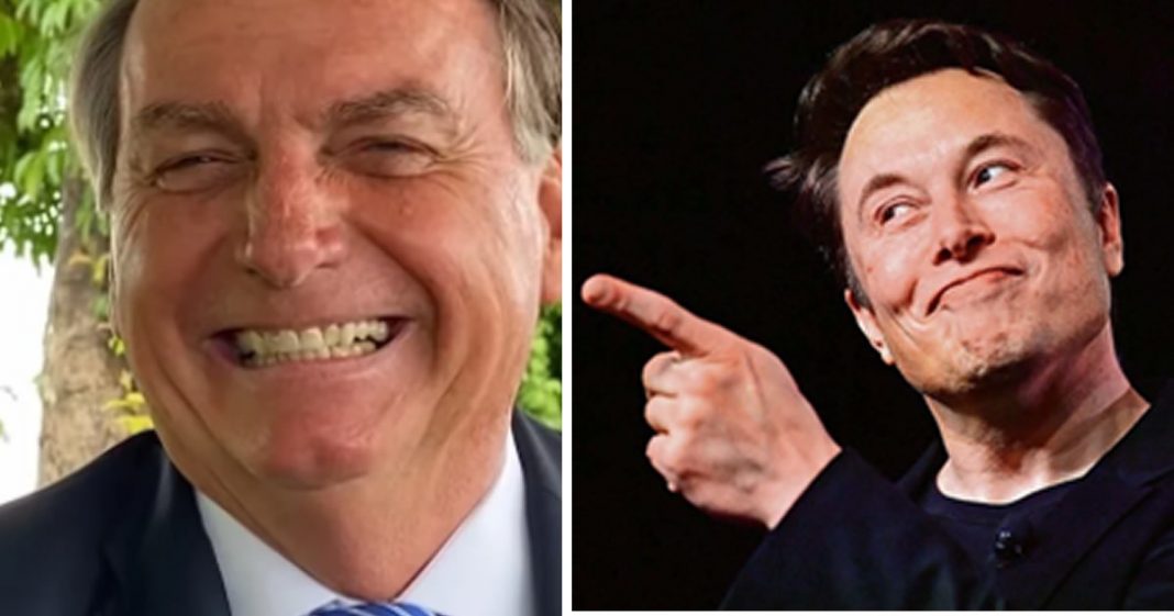 Bolsonaro comemora a aquisição do Twitter por Elon Musk