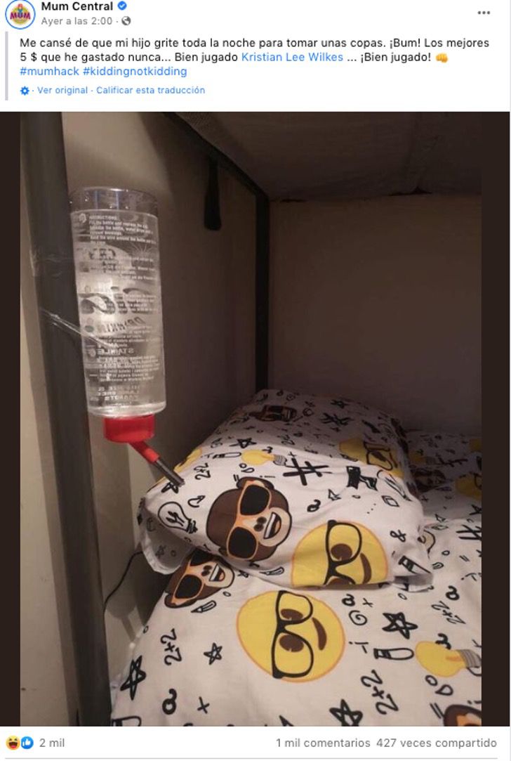 seuamigoguru.com - Mãe coloca bebedouro “de coelho” na cama do filho, para que ele não a acorde para beber água à noite