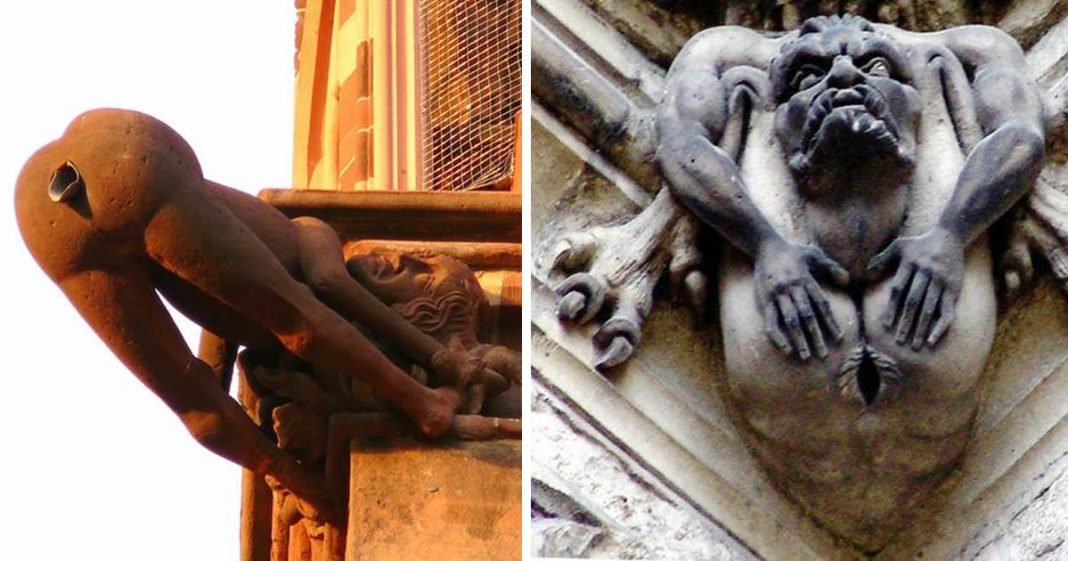 GÁRGULAS INDECÊNTES: O que está por trás dessas estátuas em catedrais
