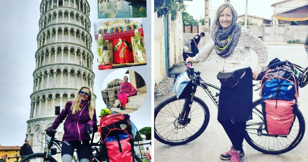 Aos 60 anos, ela decidiu largar tudo e viajar o mundo de bicicleta