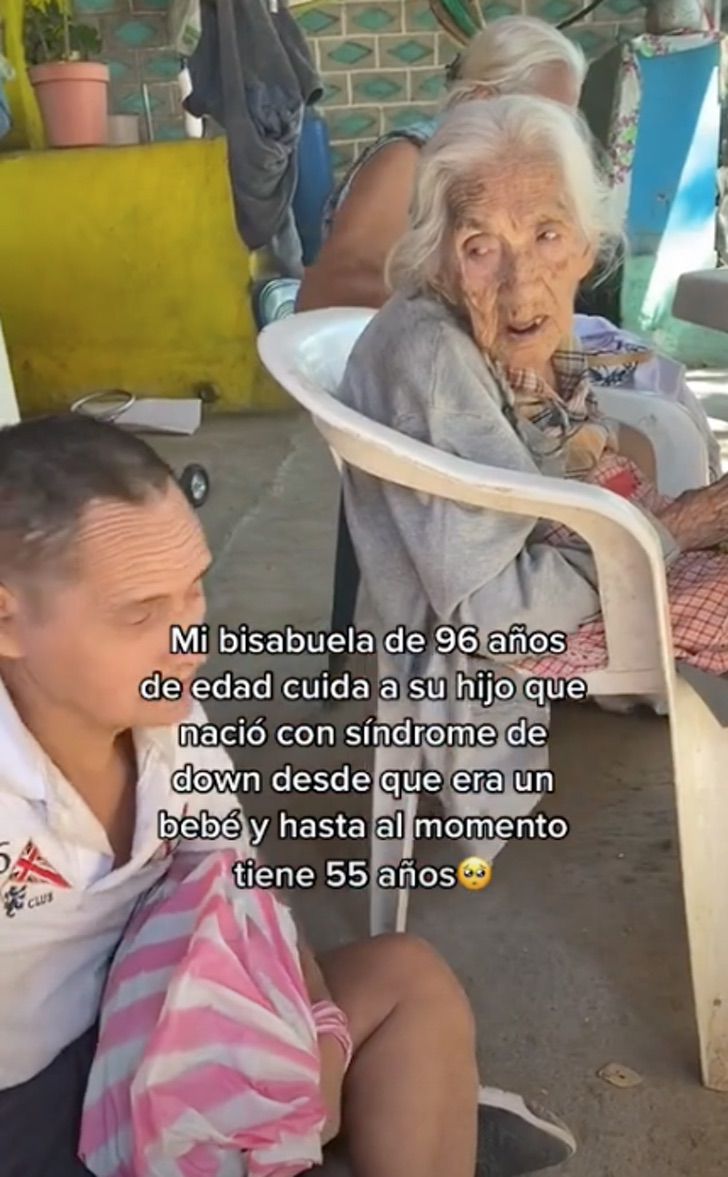 seuamigoguru.com - Avó de 96 anos cuida do filho de 55 anos com Síndrome de Down: “Amor de mãe”.