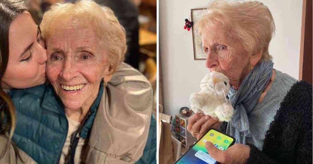 Vovó que nunca teve brinquedos se emociona ao ganhar bichinho de pelúcia da neta.