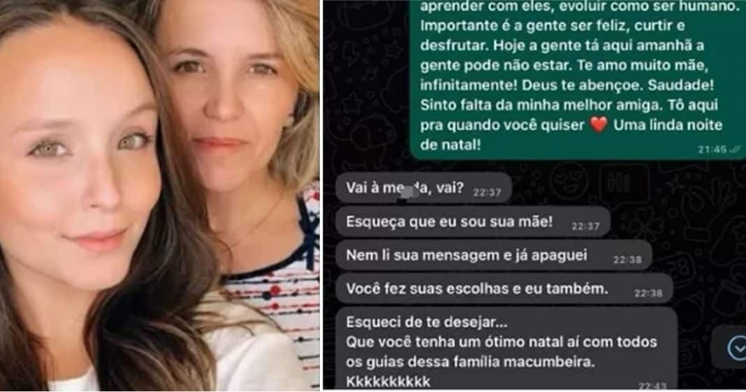 Print de mensagem da mãe de Larissa Manoela é prova do abuso: “Não tem desculpa”.